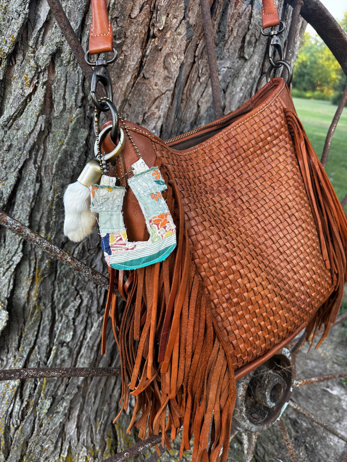 Quilted Horseshoe Bag Charm