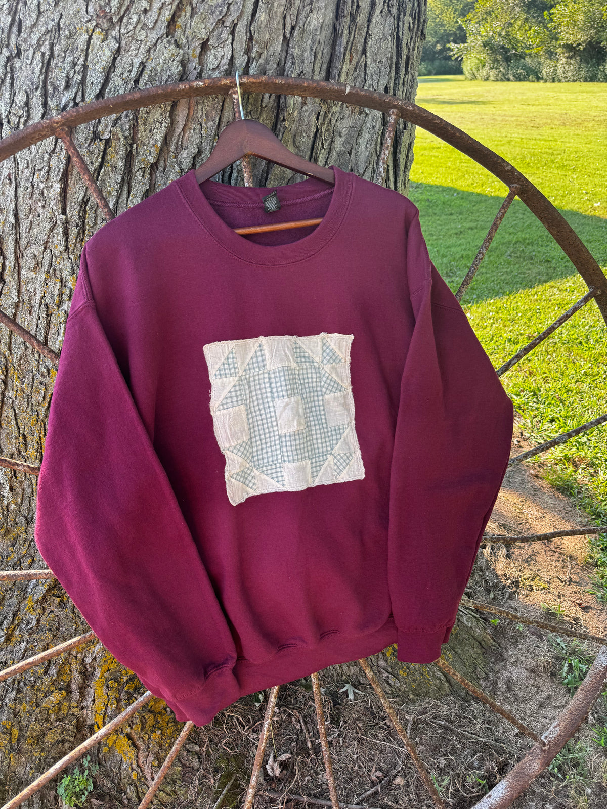 Large Quilt Patch Crewneck