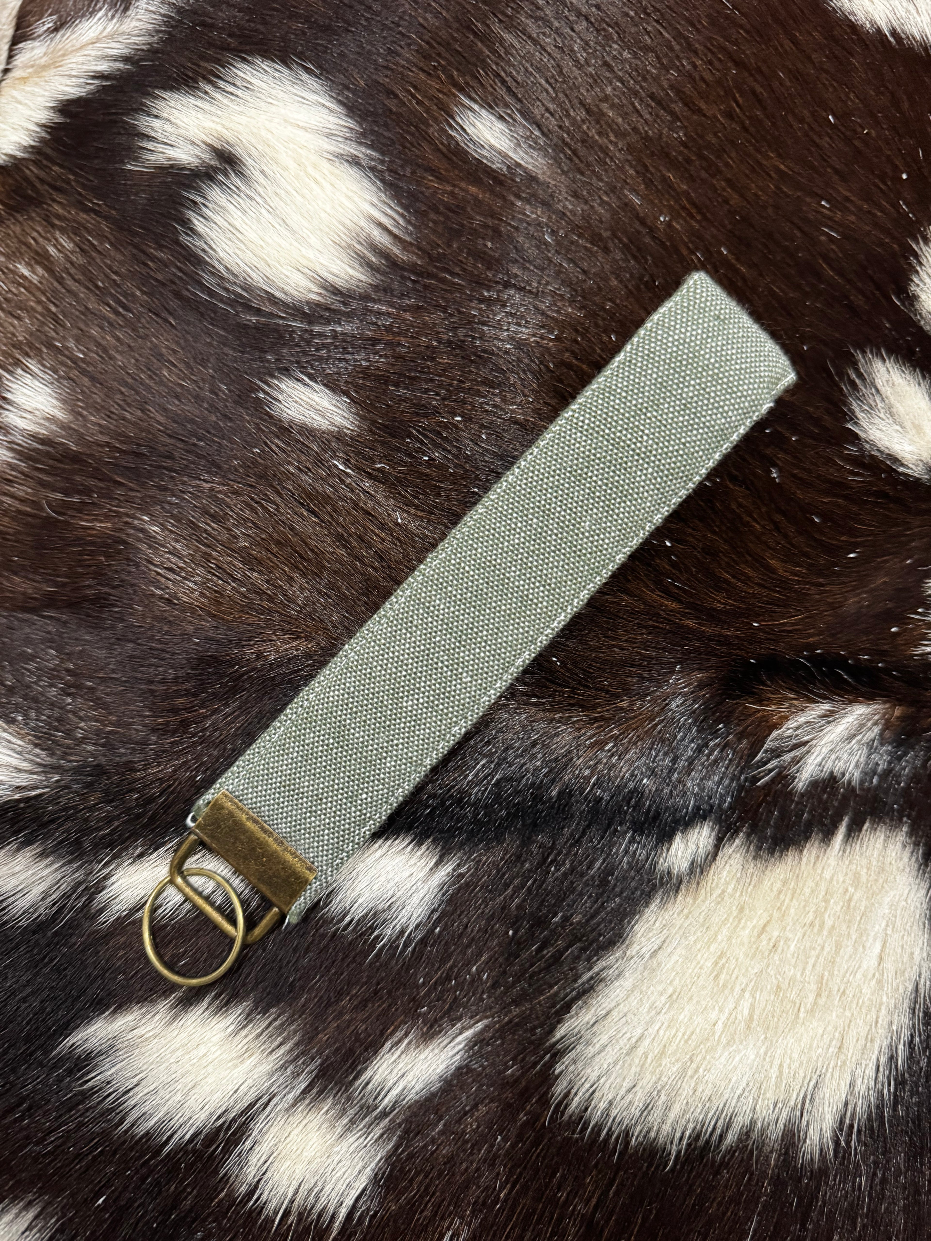 Distressed Green Keychain