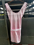 Pink Gingham w Lace Pocket