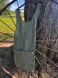 Dark Green Gingham with Front Pocket
