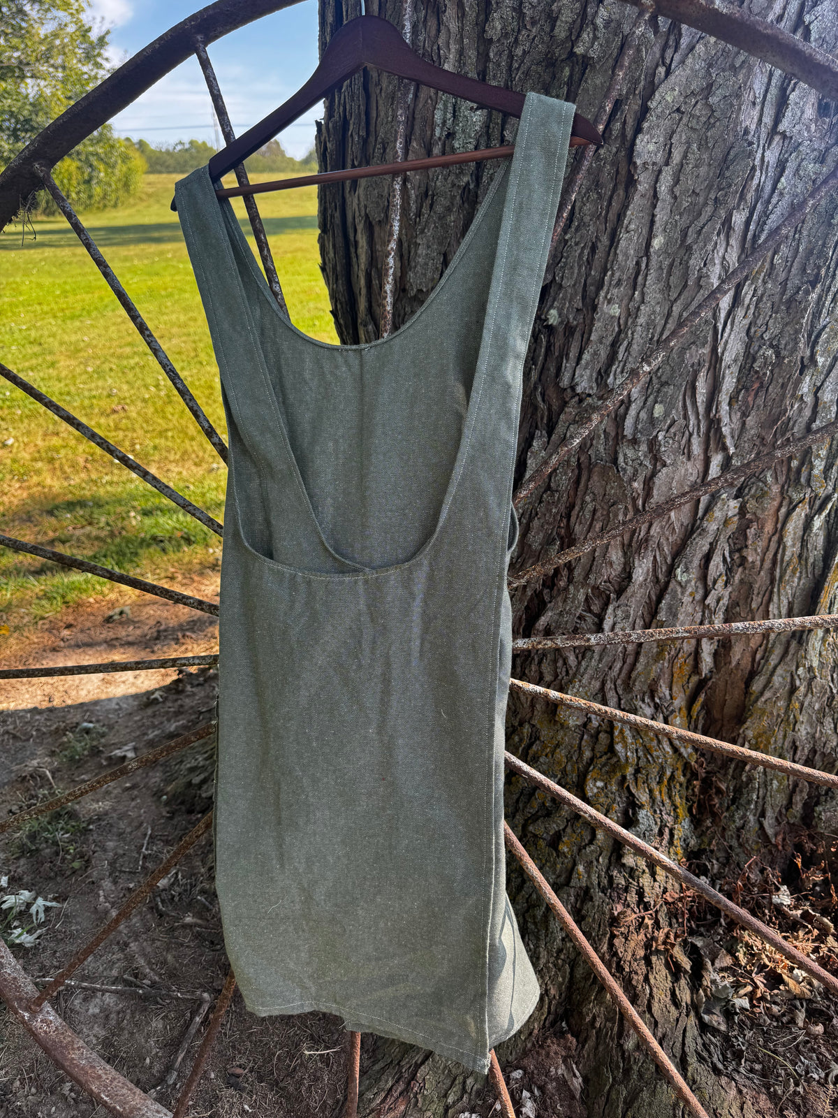 Green Denim w/ Front Pocket