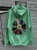 Large Mint Green Sweatshirt w/ Flower