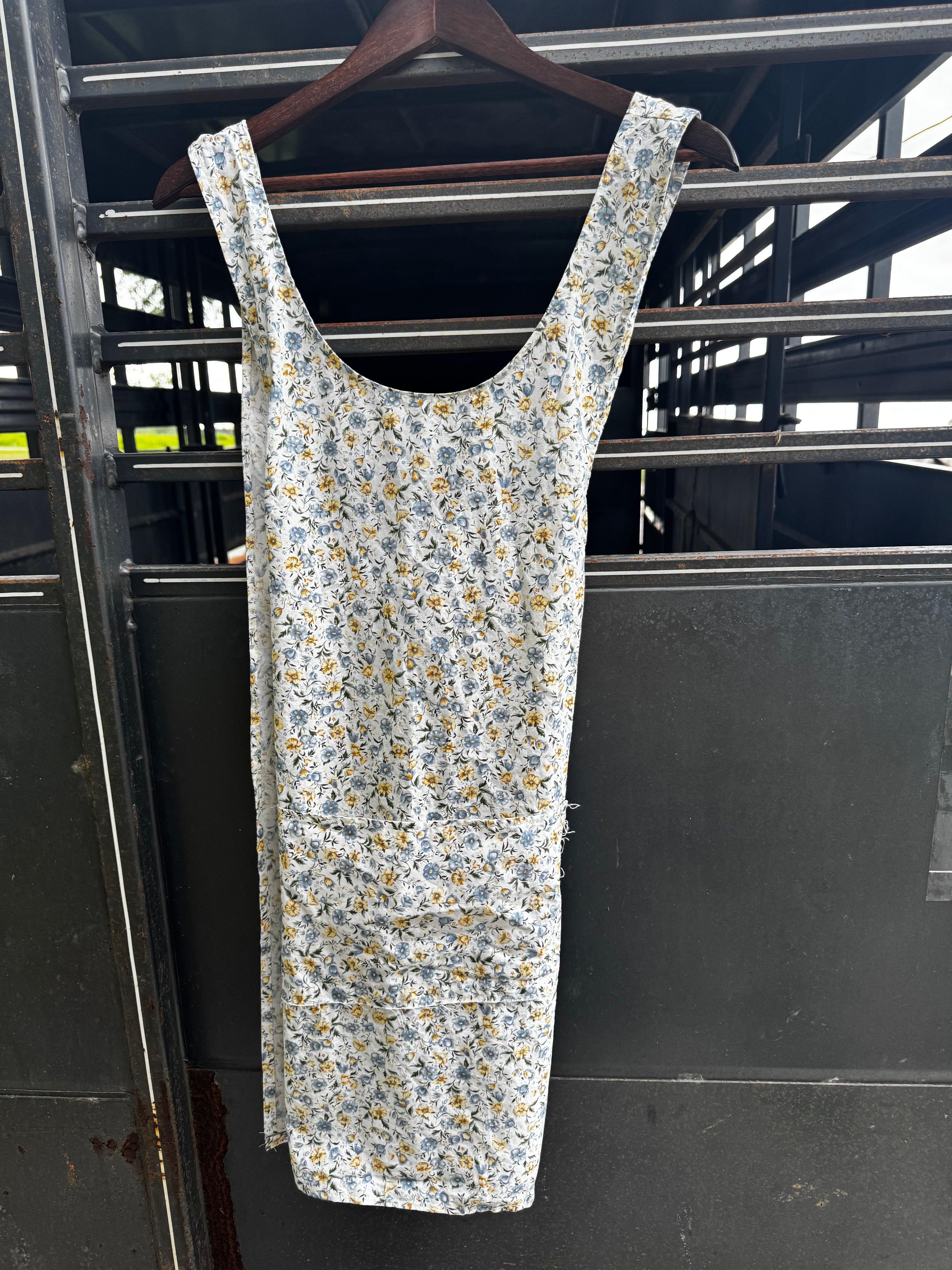 Yellow Floral w Front Pocket