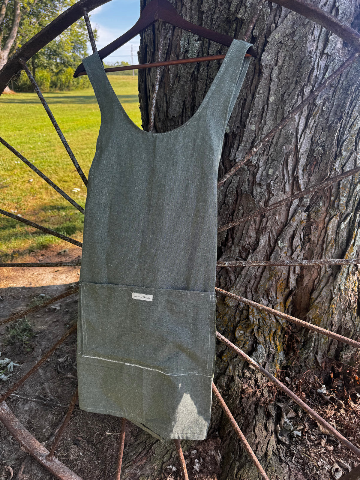 Green Denim w/ Front Pocket