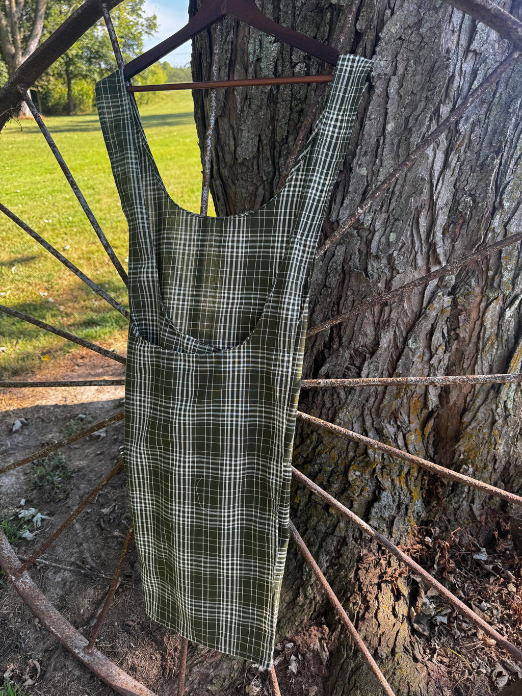 Dark Green Plaid w/ Front Pocket