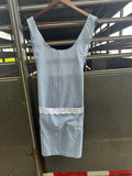 Blue Gingham w Lace Pocket