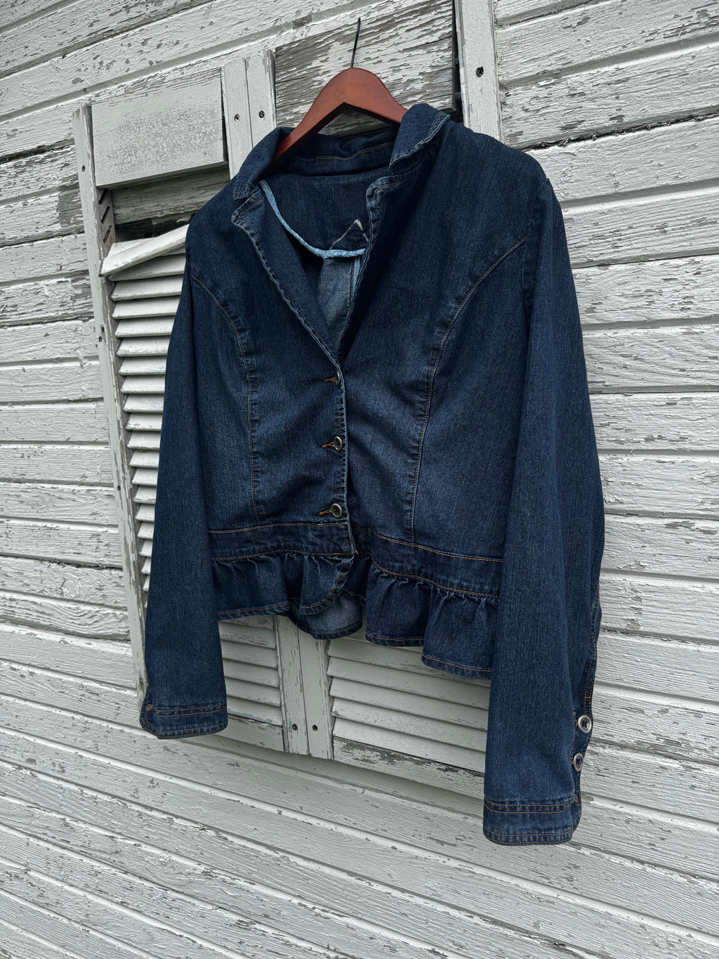 XL Denim Blazor w/ Quilt Block