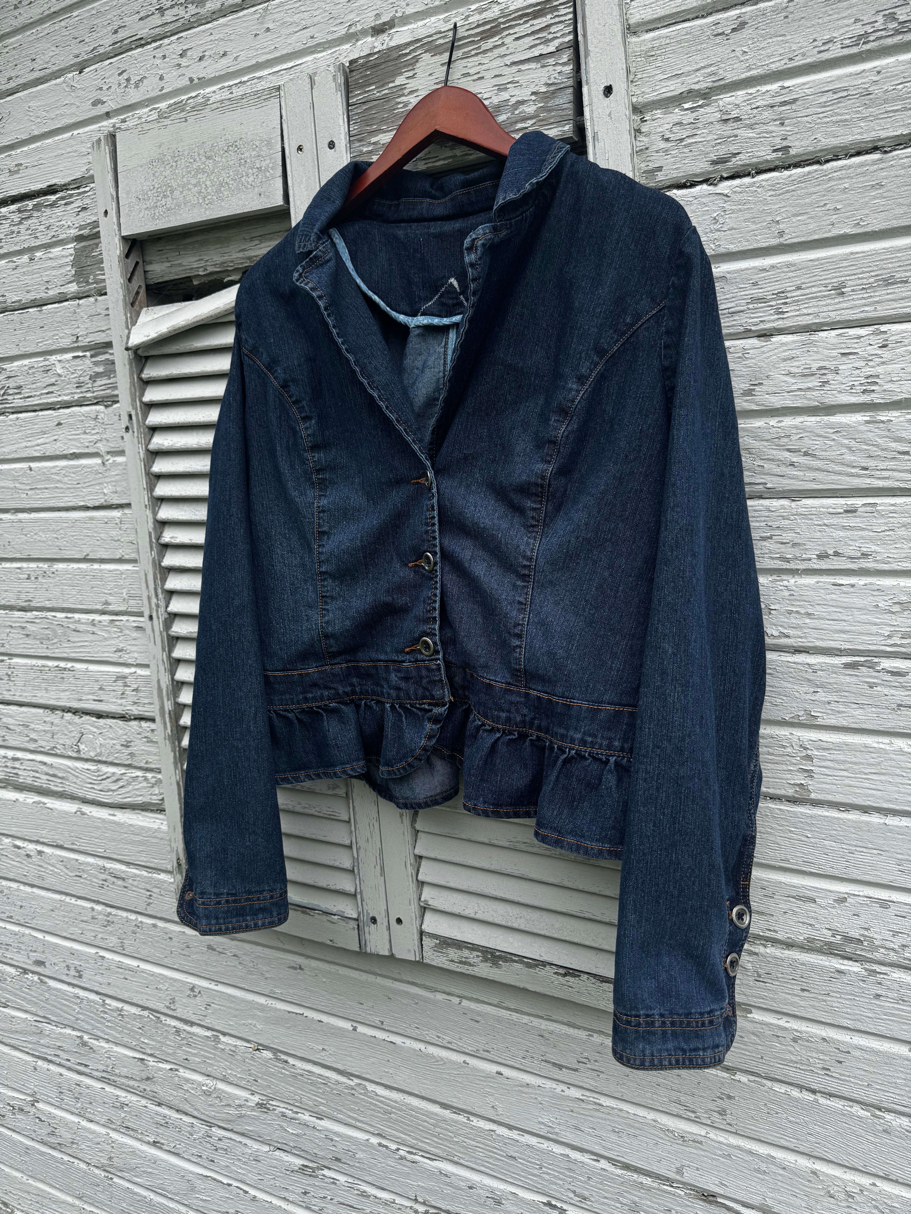 XL Denim Blazor w/ Quilt Block