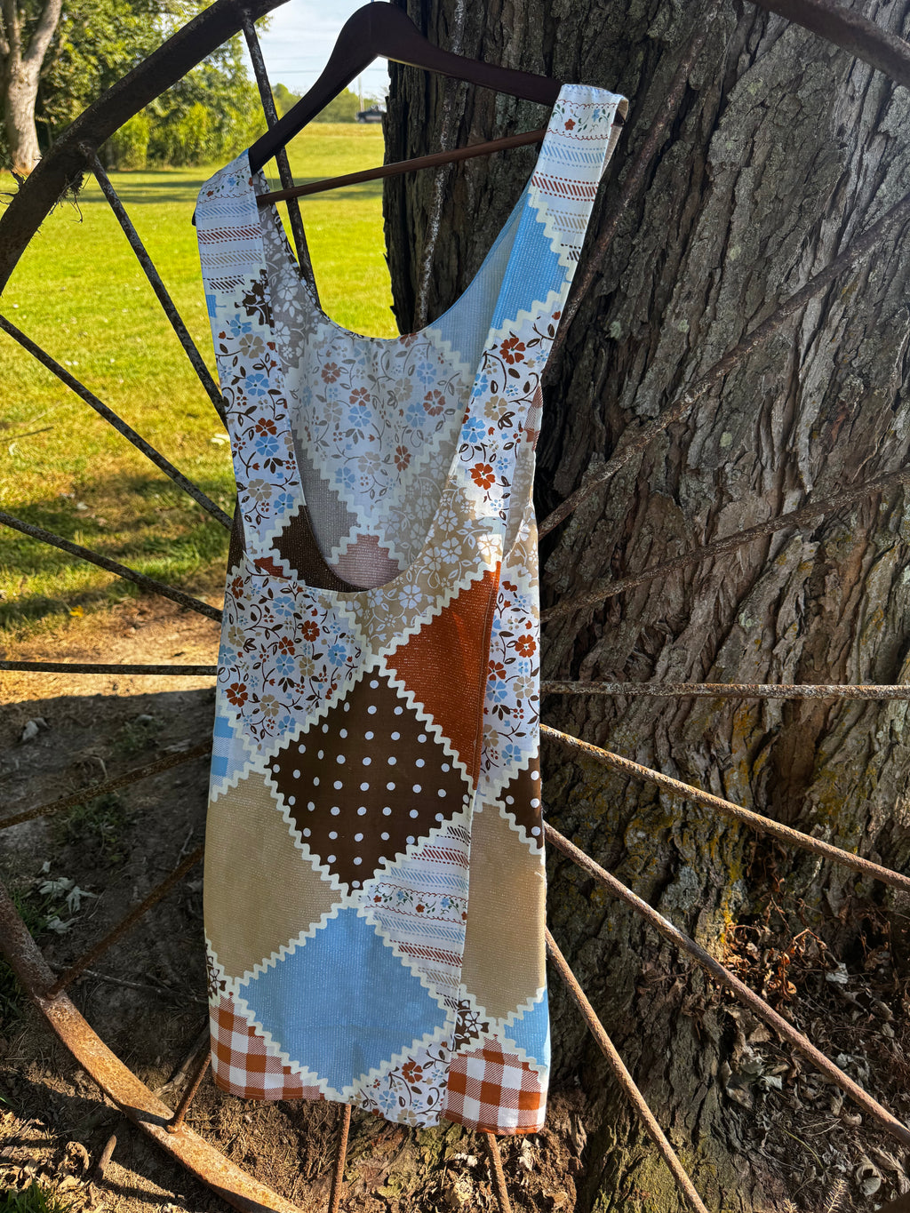 Patchwork Apron with Front Pocket