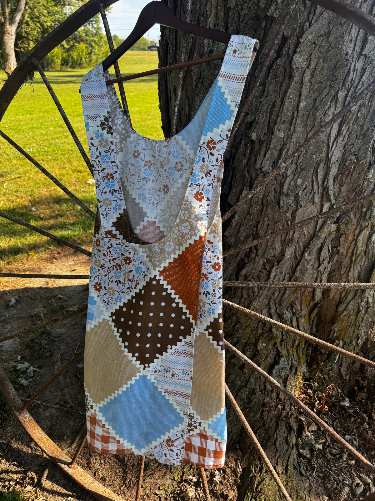 Patchwork Apron with Front Pocket