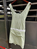 Green Gingham w/ front pocket