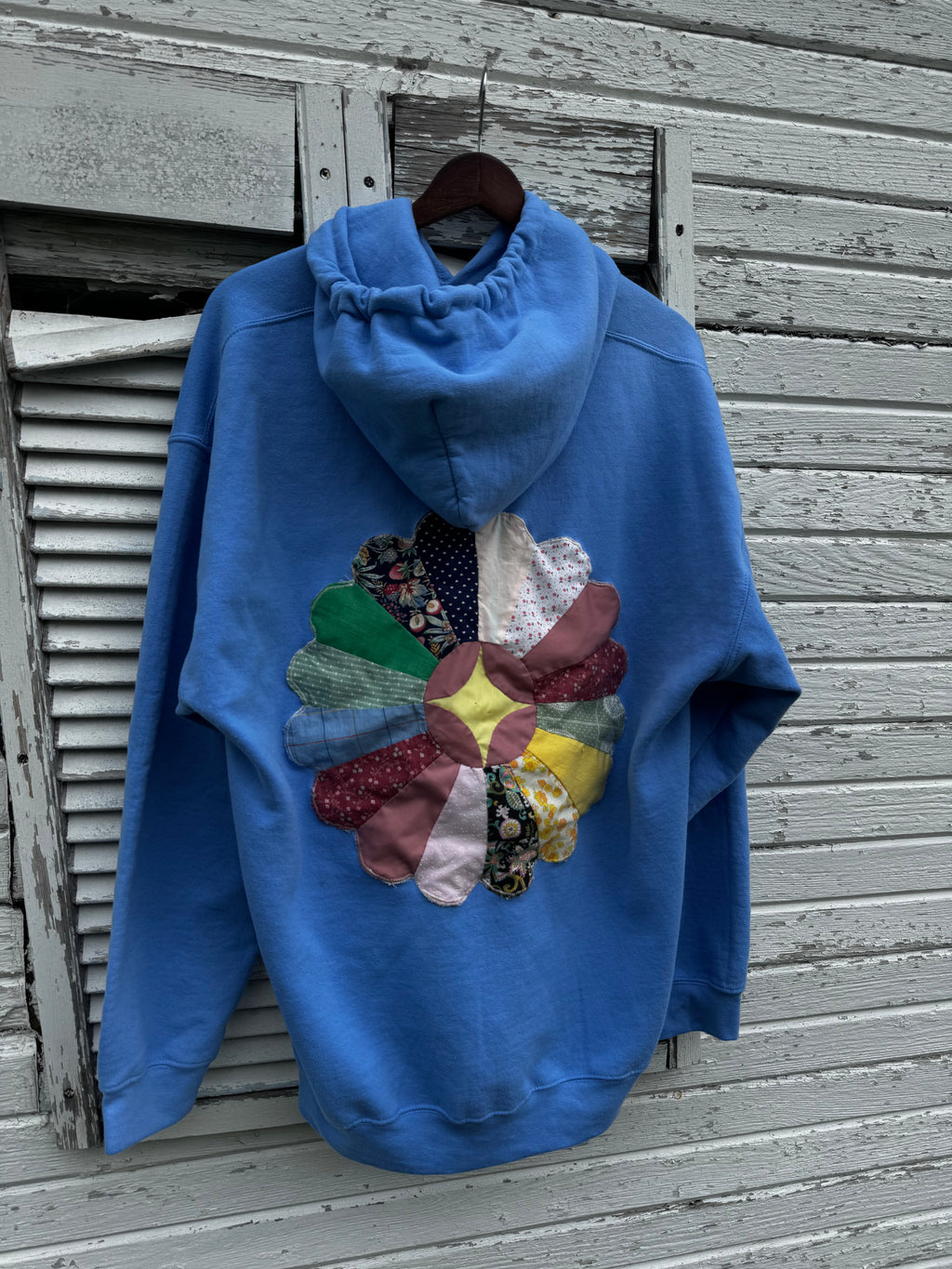 Large Carolina Blue Sweatshirt w/ Flower
