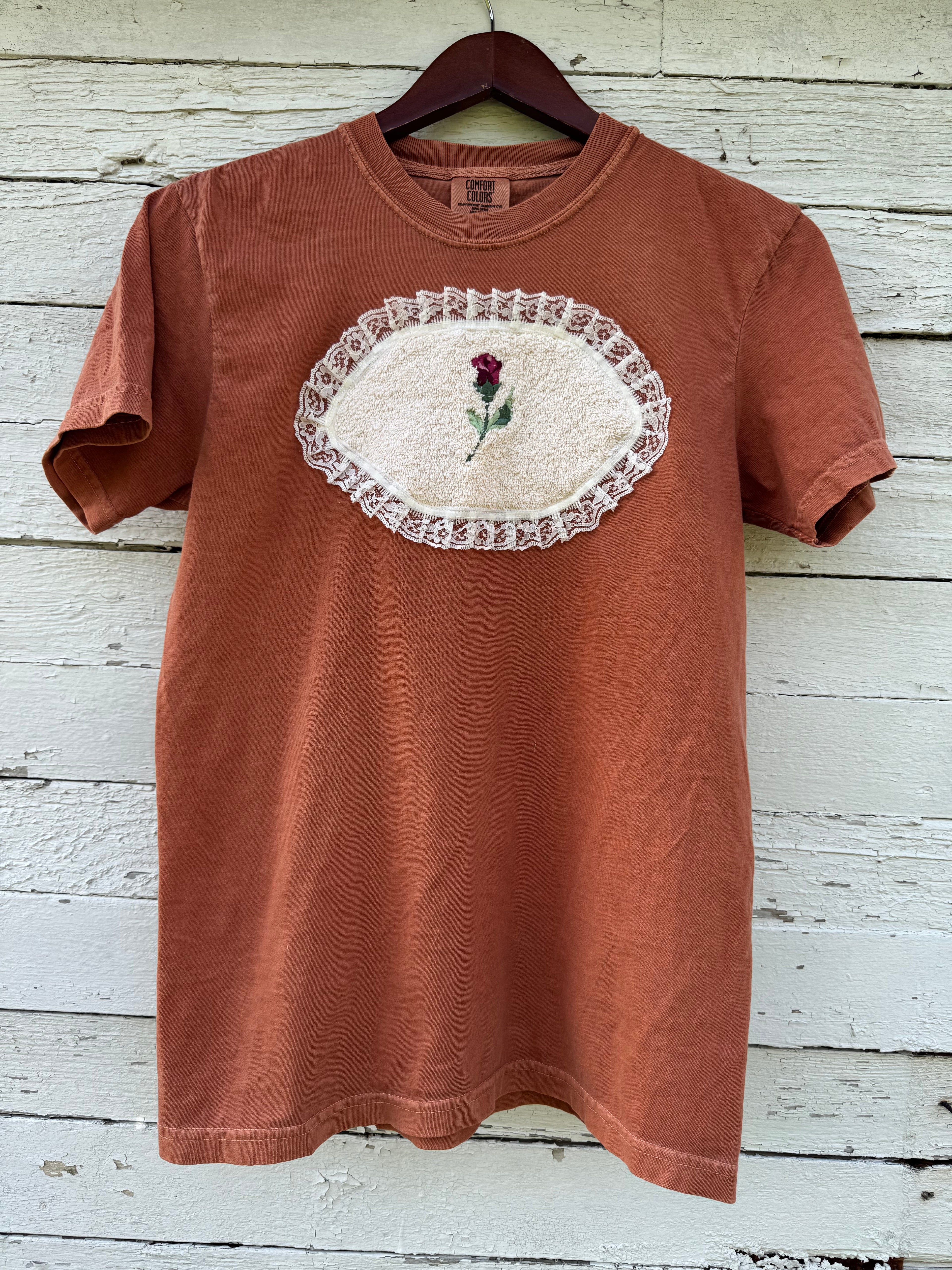 Small Embroidered Flower Shirt