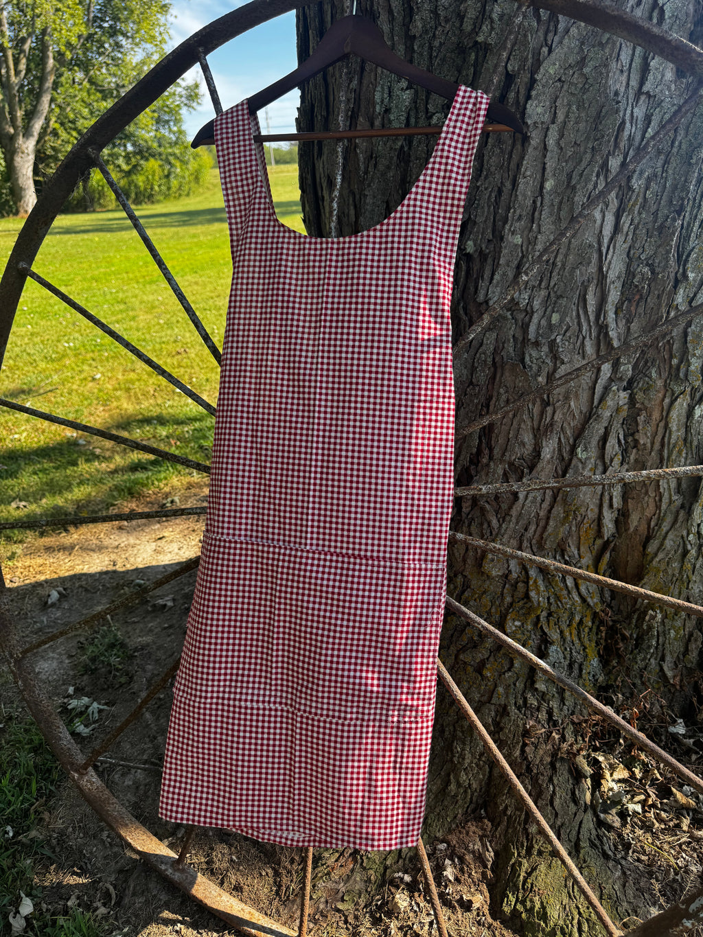 Red Gingham w/ Front Pocket